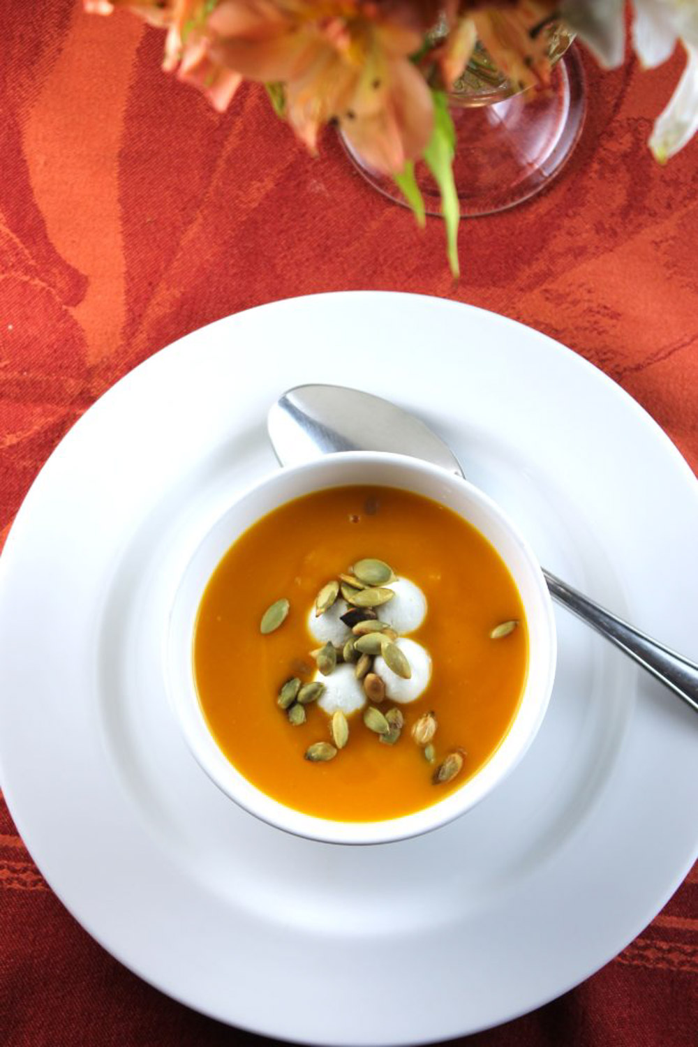 Receta de crema de auyama con queso de cabra